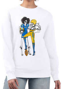4Her Los Angeles Chargers Womens White Football Girls Crew Sweatshirt