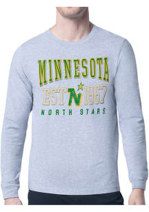 Starter Minnesota North Stars Grey Retro Long Sleeve T Shirt