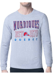 Starter Quebec Nordiques Grey Retro Long Sleeve T Shirt