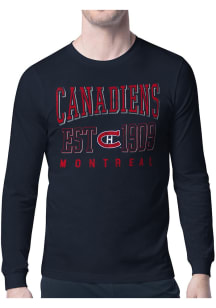 Starter Montreal Canadiens Navy Blue Retro Long Sleeve T Shirt