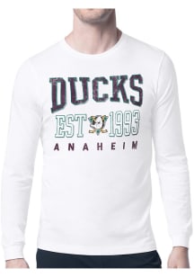 Starter Anaheim Ducks White Retro Long Sleeve T Shirt