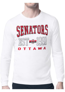Starter Ottawa Senators White Retro Long Sleeve T Shirt