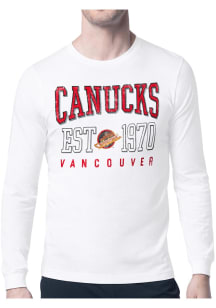 Starter Vancouver Canucks White Retro Long Sleeve T Shirt