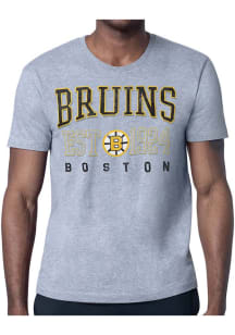 Starter Boston Bruins Grey Retro Short Sleeve T Shirt