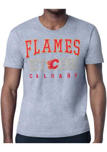 Starter Calgary Flames Grey Retro Short Sleeve T Shirt