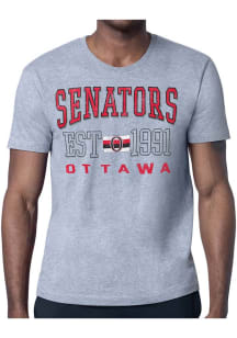 Starter Ottawa Senators Grey Retro Short Sleeve T Shirt