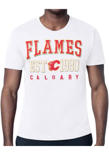 Starter Calgary Flames White Retro Short Sleeve T Shirt