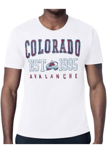 Starter Colorado Avalanche White Retro Short Sleeve T Shirt