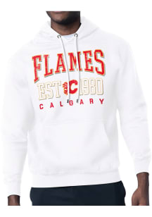 Starter Calgary Flames Mens White Retro Long Sleeve Hoodie