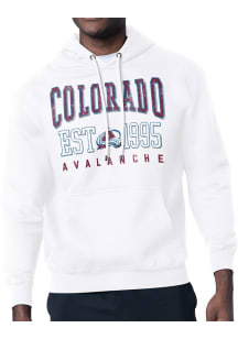 Starter Colorado Avalanche Mens White Retro Long Sleeve Hoodie