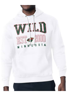 Starter Minnesota Wild Mens White Retro Long Sleeve Hoodie