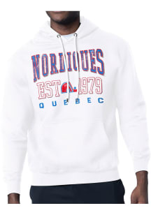 Starter Quebec Nordiques Mens White Retro Long Sleeve Hoodie