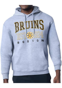 Starter Boston Bruins Mens Grey Retro Long Sleeve Hoodie