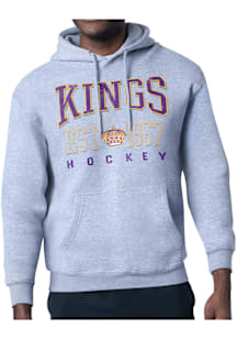 Starter Los Angeles Kings Mens Grey Retro Long Sleeve Hoodie