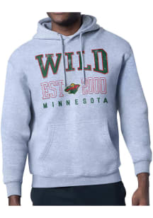 Starter Minnesota Wild Mens Grey Retro Long Sleeve Hoodie