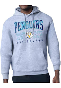 Starter Pittsburgh Penguins Mens Grey Retro Long Sleeve Hoodie