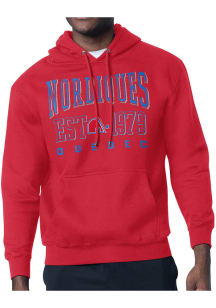 Starter Quebec Nordiques Mens Red Retro Long Sleeve Hoodie