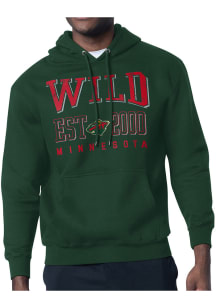 Starter Minnesota Wild Mens Green Retro Long Sleeve Hoodie