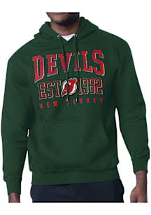 Starter New Jersey Devils Mens Green Retro Long Sleeve Hoodie