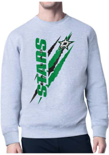 Starter Dallas Stars Mens Grey Color Scratch Long Sleeve Crew Sweatshirt