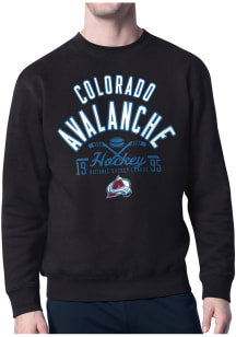Starter Colorado Avalanche Mens Black Half Ball Long Sleeve Crew Sweatshirt