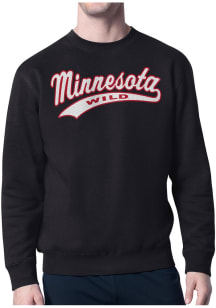 Starter Minnesota Wild Mens  Tailsweep Long Sleeve Crew Sweatshirt