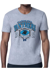 Starter Carolina Panthers Grey 80s Logo Short Sleeve T Shirt