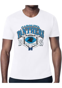 Starter Carolina Panthers White 80s Logo Short Sleeve T Shirt