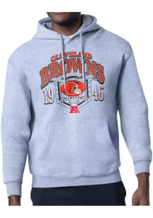 Starter Cleveland Browns Mens Grey 80s Logo Long Sleeve Hoodie