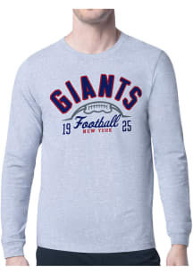 Starter New York Giants Grey Half Ball Long Sleeve T Shirt