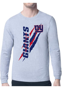 Starter New York Giants Grey Color Scratch Long Sleeve T Shirt