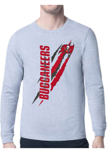 Starter Tampa Bay Buccaneers Grey Color Scratch Long Sleeve T Shirt