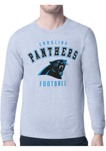 Starter Carolina Panthers Grey Logo Long Sleeve T Shirt