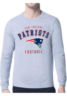 Starter New England Patriots Grey Logo Long Sleeve T Shirt