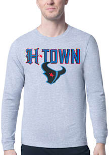 Starter Houston Texans Grey H-Town Long Sleeve T Shirt