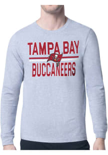 Starter Tampa Bay Buccaneers Grey Mesh Logo Long Sleeve T Shirt