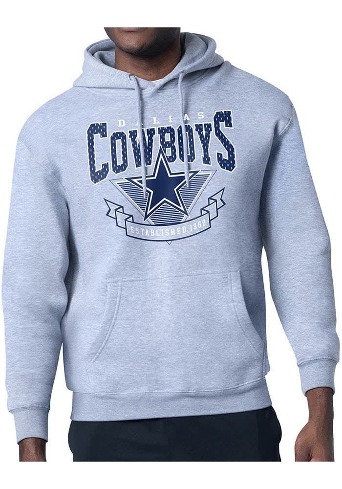 Starter Dallas Cowboys Mens HEATHER GREY Mesh 80s Logo