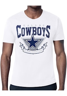 Starter Dallas Cowboys White Mesh 80s Logo Short Sleeve T Shirt