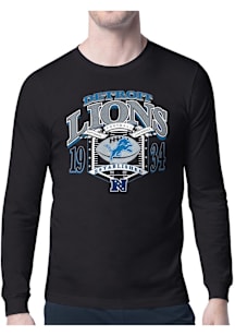 Starter Detroit Lions Black 80s Logo Long Sleeve T Shirt