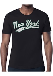 Starter New York Jets Black Tailsweep Short Sleeve T Shirt