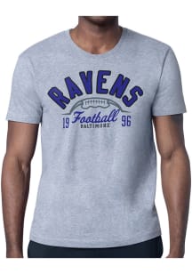 Starter Baltimore Ravens Grey Half Ball Short Sleeve T Shirt