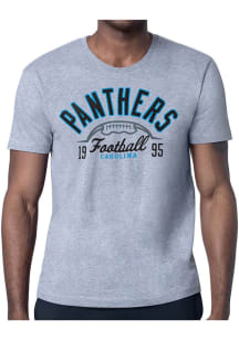 Starter Carolina Panthers Grey Half Ball Short Sleeve T Shirt