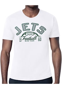 Starter New York Jets White Half Ball Short Sleeve T Shirt