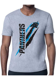 Starter Carolina Panthers Grey Color Scratch Short Sleeve T Shirt