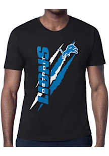 Starter Detroit Lions Black Color Scratch Short Sleeve T Shirt
