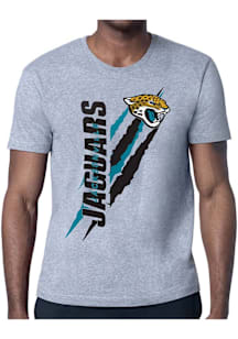 Starter Jacksonville Jaguars Grey Color Scratch Short Sleeve T Shirt