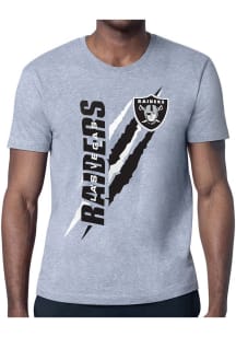 Starter Las Vegas Raiders Grey Color Scratch Short Sleeve T Shirt