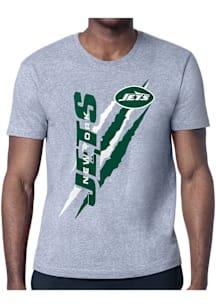 Starter New York Jets Grey Color Scratch Short Sleeve T Shirt