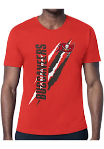 Starter Tampa Bay Buccaneers Red Color Scratch Short Sleeve T Shirt
