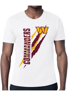 Starter Washington Commanders White Color Scratch Short Sleeve T Shirt